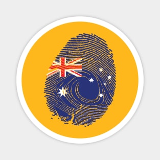 Flag of australia in fingerprint Magnet